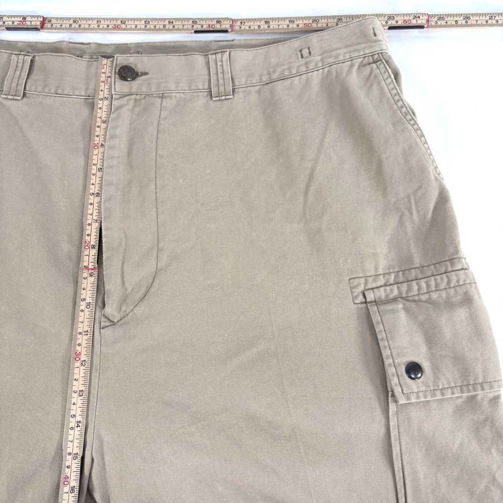 Polo Ralph Lauren Cargo Pants Tan Khaki Cotton Chino Utility Mens 46x30 VTG 90s - Picture 8 of 16